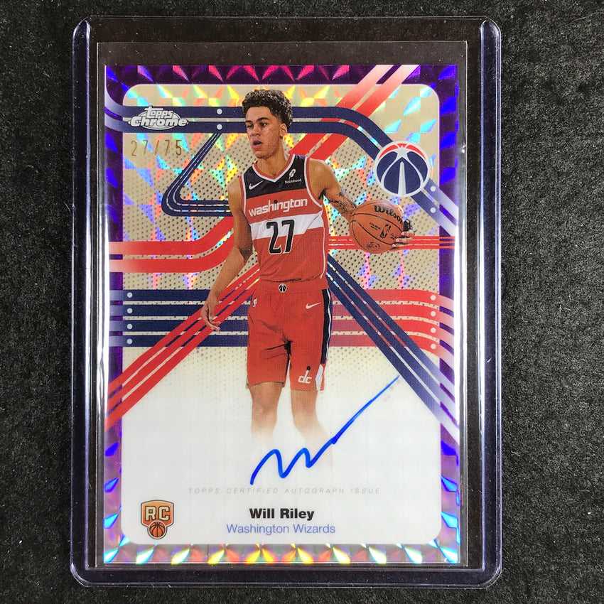 2025-26 Topps Chrome WILL RILEY Next Stop Rookie Auto Purple Geometric 27/75