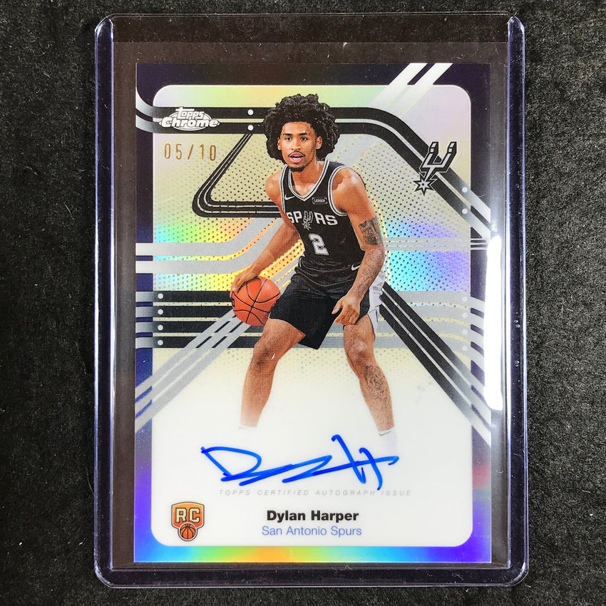 2025-26 Topps Chrome DYLAN HARPER Next Stop Signatures Rookie Auto Black 5/10