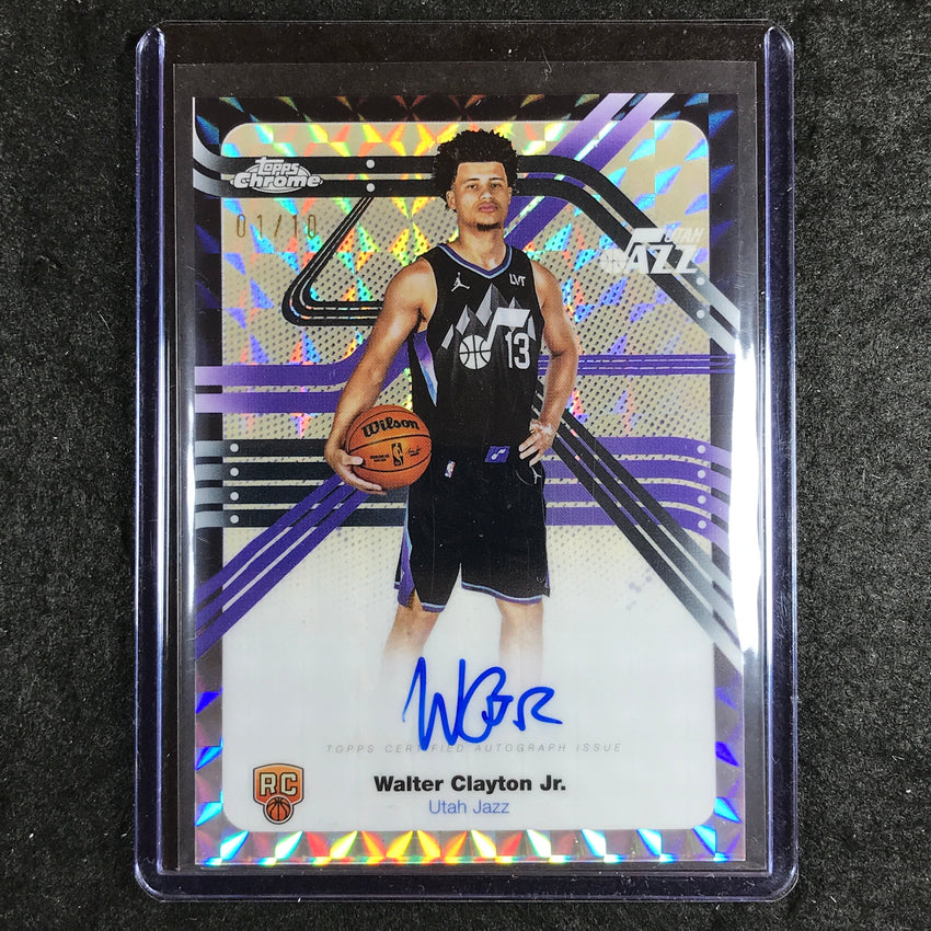 2025-26 Topps Chrome WALTER CLAYTON JR. Next Stop Rookie Auto Black Geo 1/10