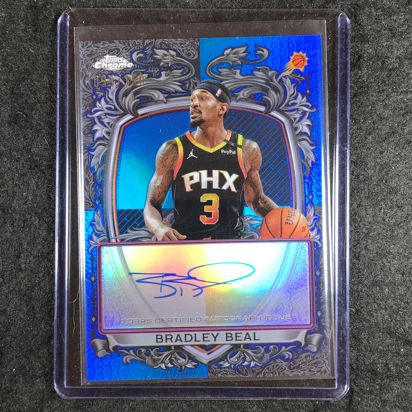 2025-26 Topps Chrome BRADLEY BEAL Signature Style Auto Blue 90/150