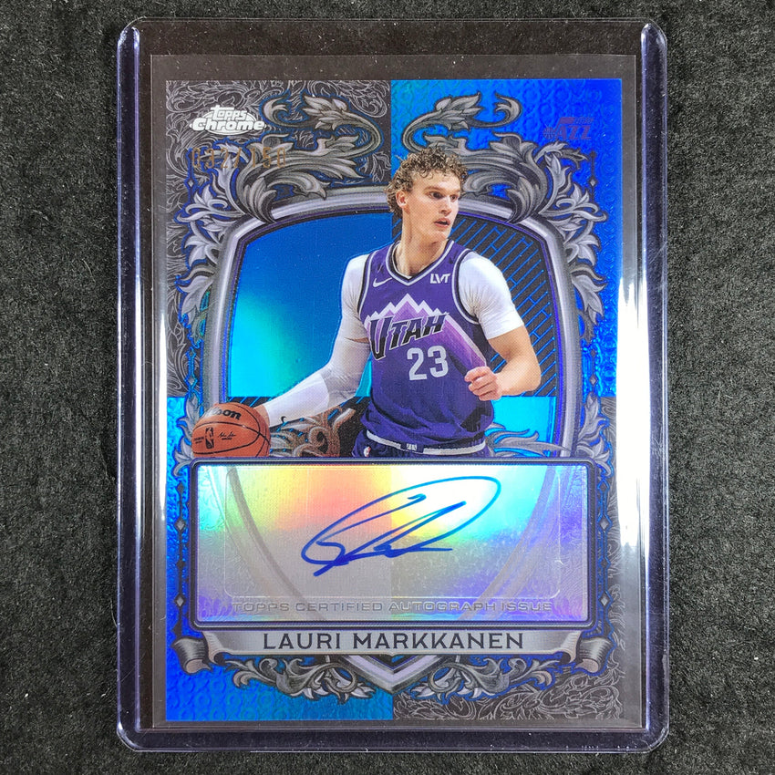 2025-26 Topps Chrome LAURI MARKKANEN Signature Style Auto Blue 32/150