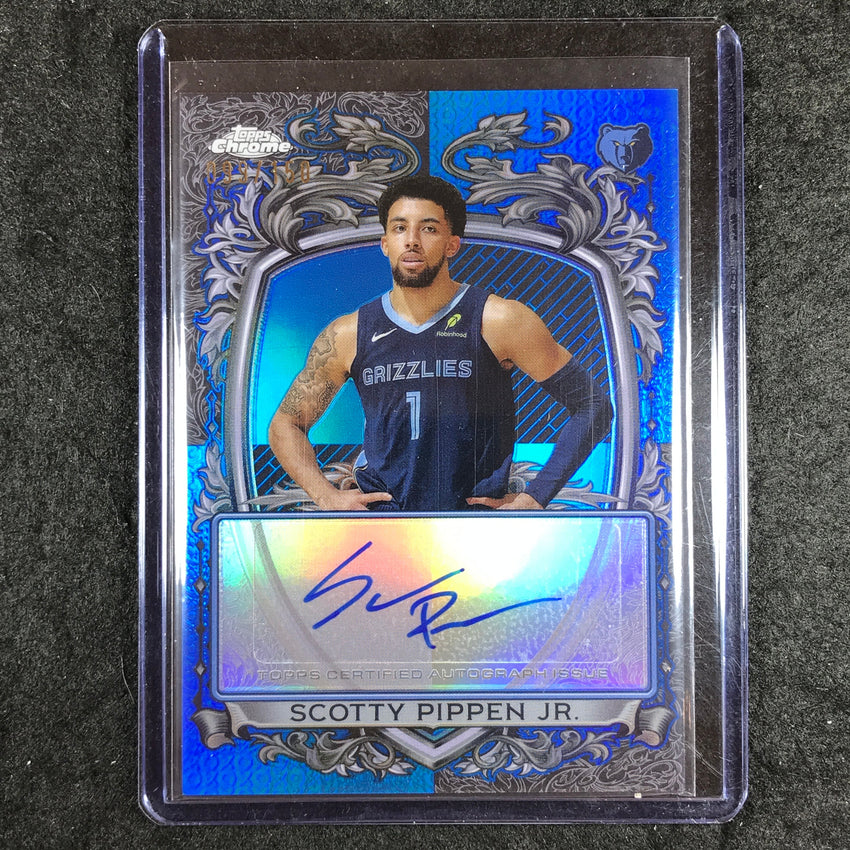 2025-26 Topps Chrome SCOTTY PIPPEN JR. Signature Style Auto Blue 99/150