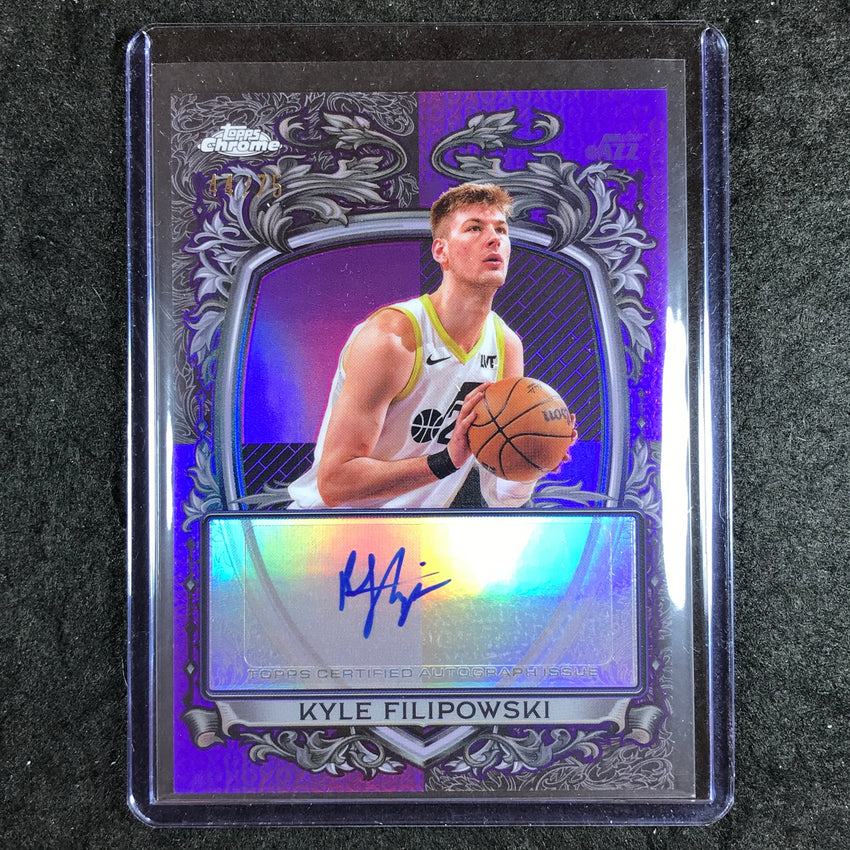 2025-26 Topps Chrome KYLE FILIPOWSKI Signature Style Auto Purple 44/75