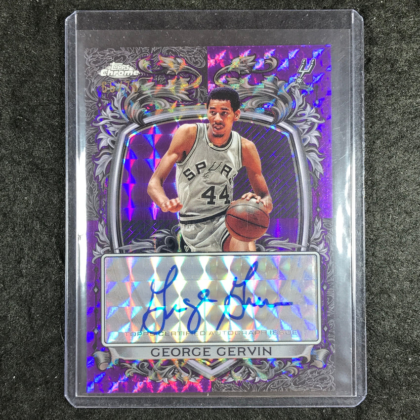 2025-26 Topps Chrome GEORGE GERVIN Signature Style Auto Purple Geometric 65/75