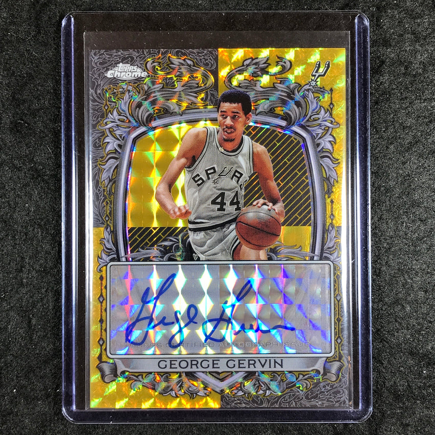 2025-26 Topps Chrome GEORGE GERVIN Signature Style Auto Gold Geometric 24/50