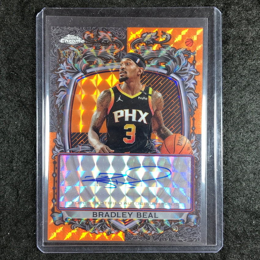 2025-26 Topps Chrome BRADLEY BEAL Signature Style Auto Orange Geometric 13/25