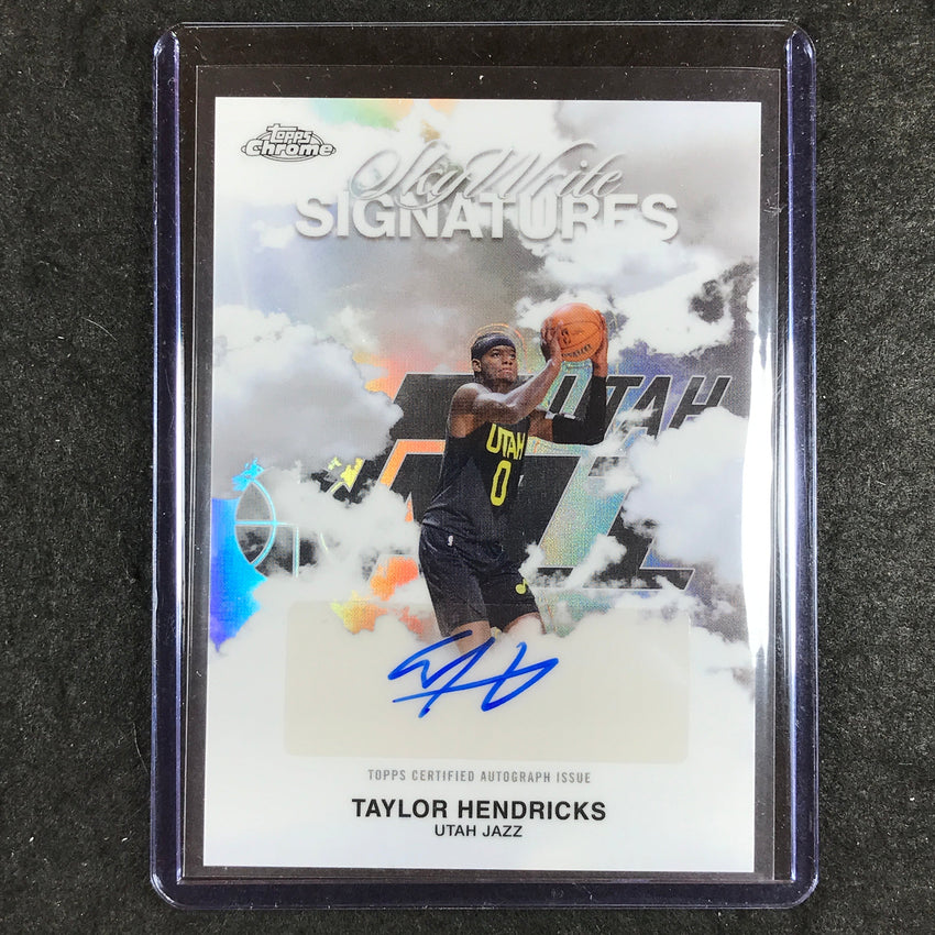2025-26 Topps Chrome TAYLOR HENDRICKS Sky Write Signatures Auto Refractor #TH