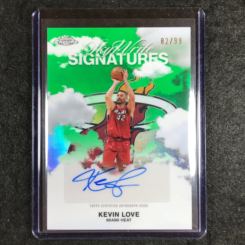 2025-26 Topps Chrome KEVIN LOVE Sky Write Signatures Auto Green 82/99