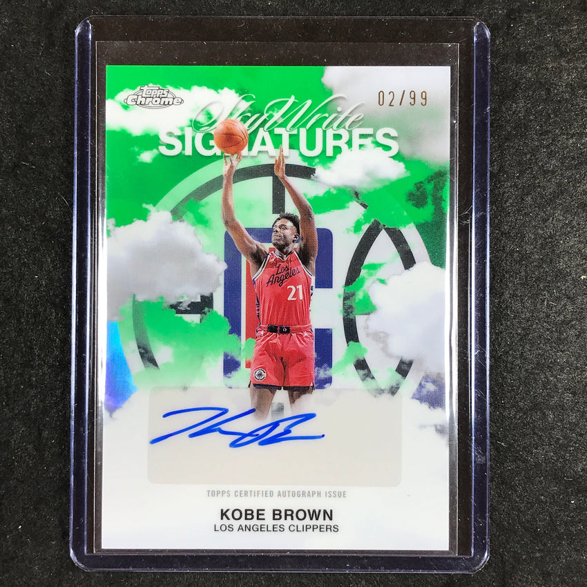 2025-26 Topps Chrome KOBE BROWN Sky Write Signatures Auto Green 2/99