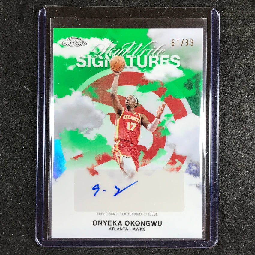 2025-26 Topps Chrome ONYEKA OKONGWU Sky Write Signatures Auto Green 61/99