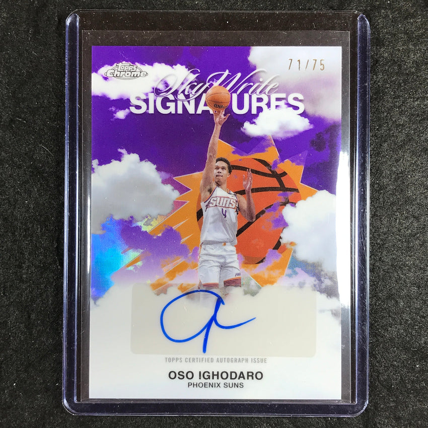 2025-26 Topps Chrome OSO IGHODARO Sky Write Signatures Auto Purple 71/75