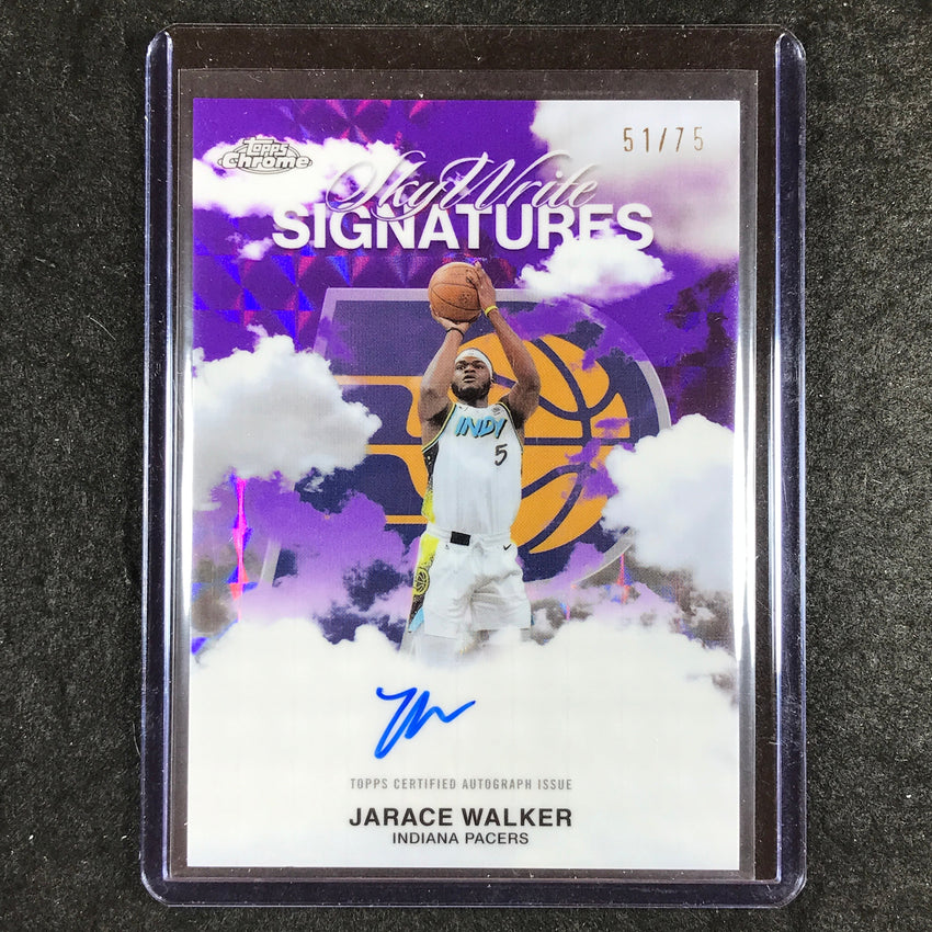 2025-26 Topps Chrome JARACE WALKER Sky Write Auto Purple Geometric 51/75
