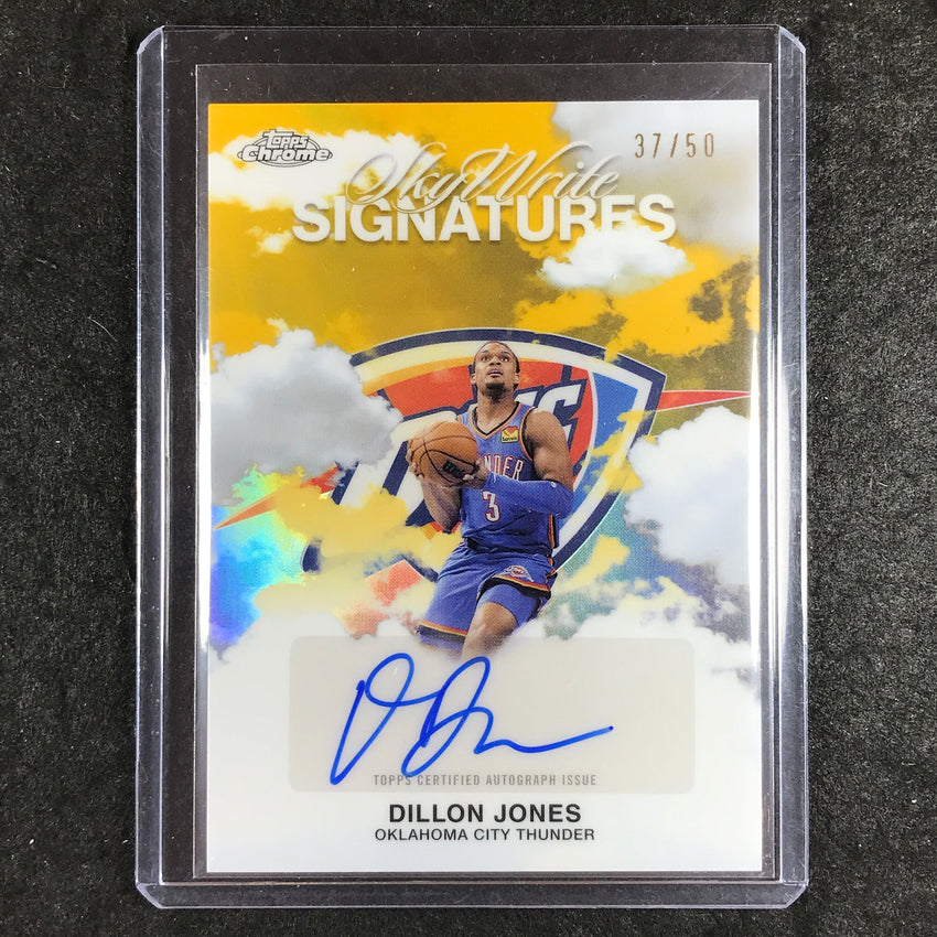 2025-26 Topps Chrome DILLON JONES Sky Write Signatures Auto Gold 37/50