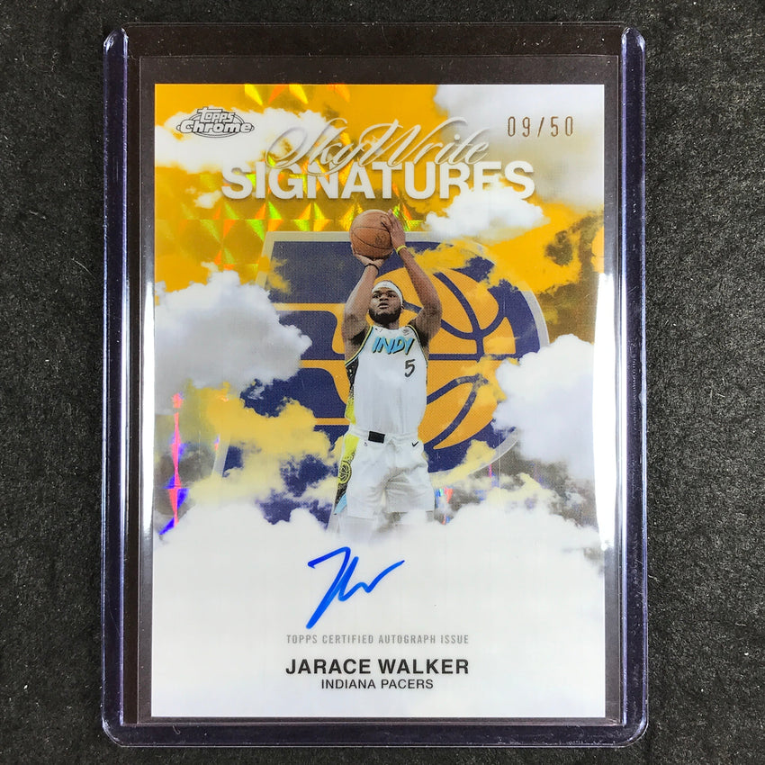 2025-26 Topps Chrome JARACE WALKER Sky Write Signatures Auto Gold Geometric 9/50