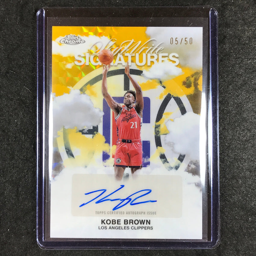 2025-26 Topps Chrome KOBE BROWN Sky Write Signatures Auto Gold Geometric 5/50