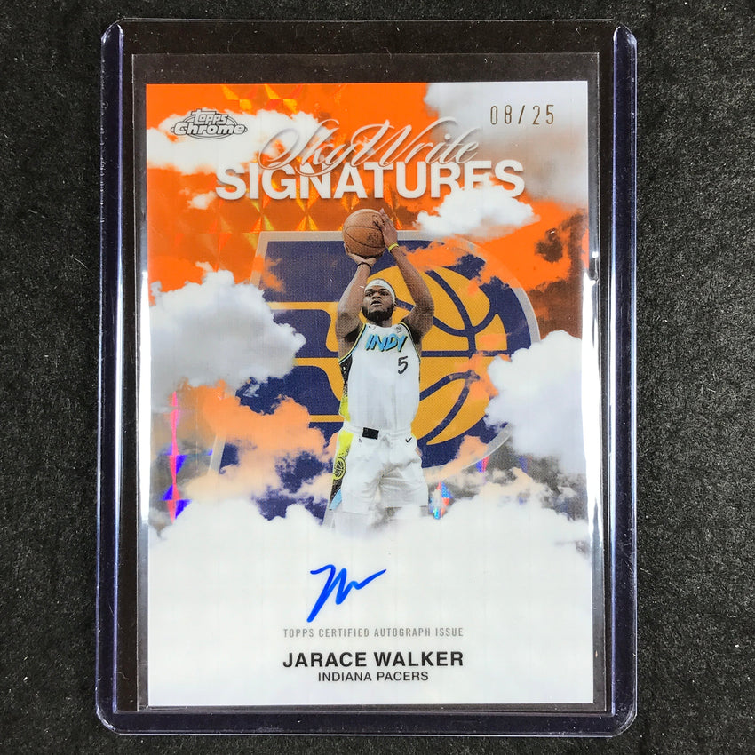 2025-26 Topps Chrome JARACE WALKER Sky Write Signatures Orange Geometric 8/25