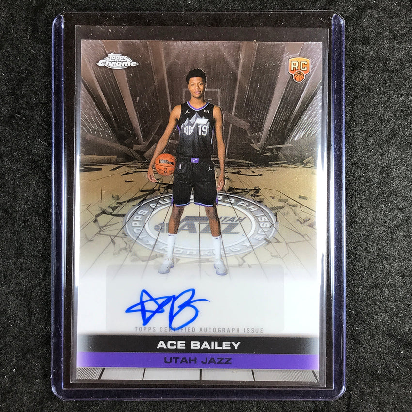 2025-26 Topps Chrome ACE BAILEY Autograph Issue Rookie Base #TAIR-AB