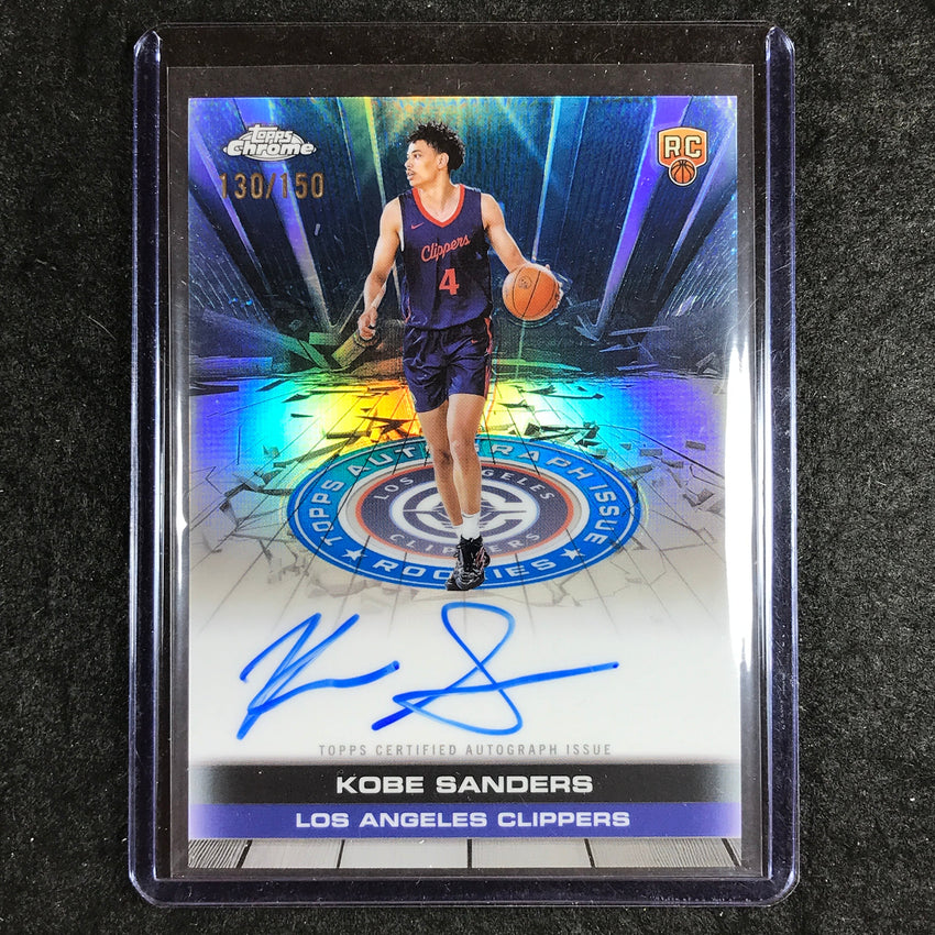 2025-26 Topps Chrome KOBE SANDERS Autograph Issue Rookie Blue 130/150
