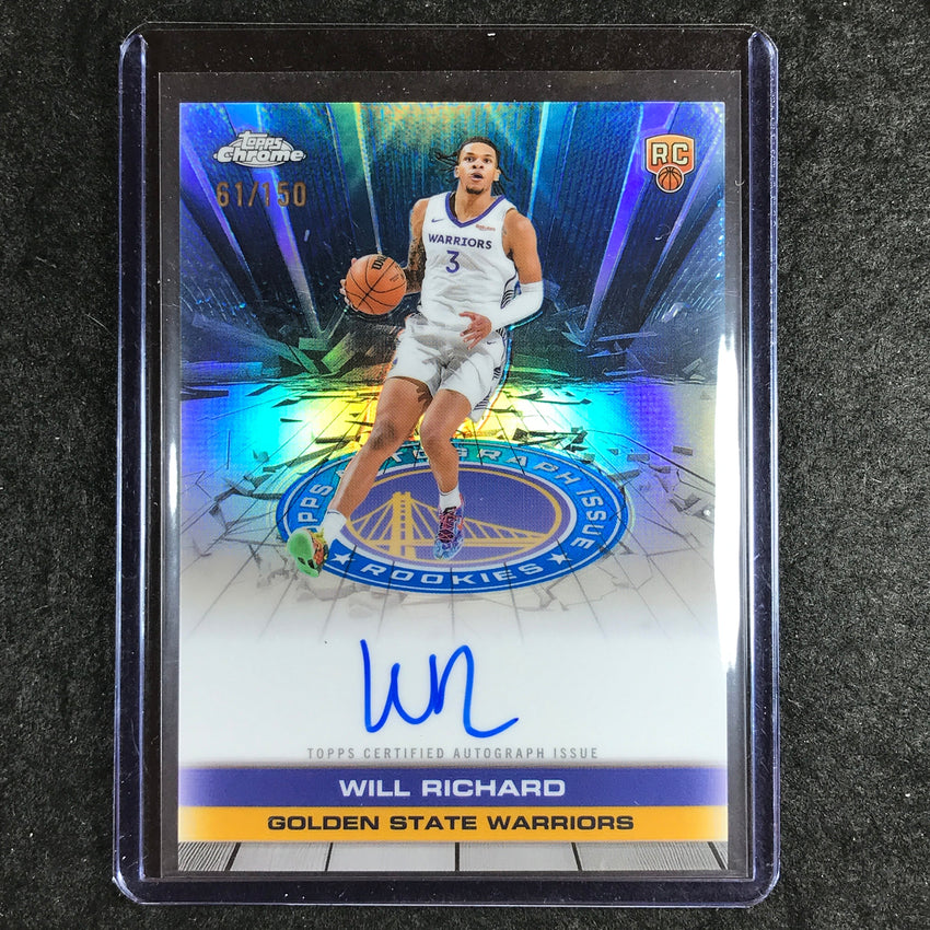 2025-26 Topps Chrome WILL RICHARD Autograph Issue Rookie Blue 61/150