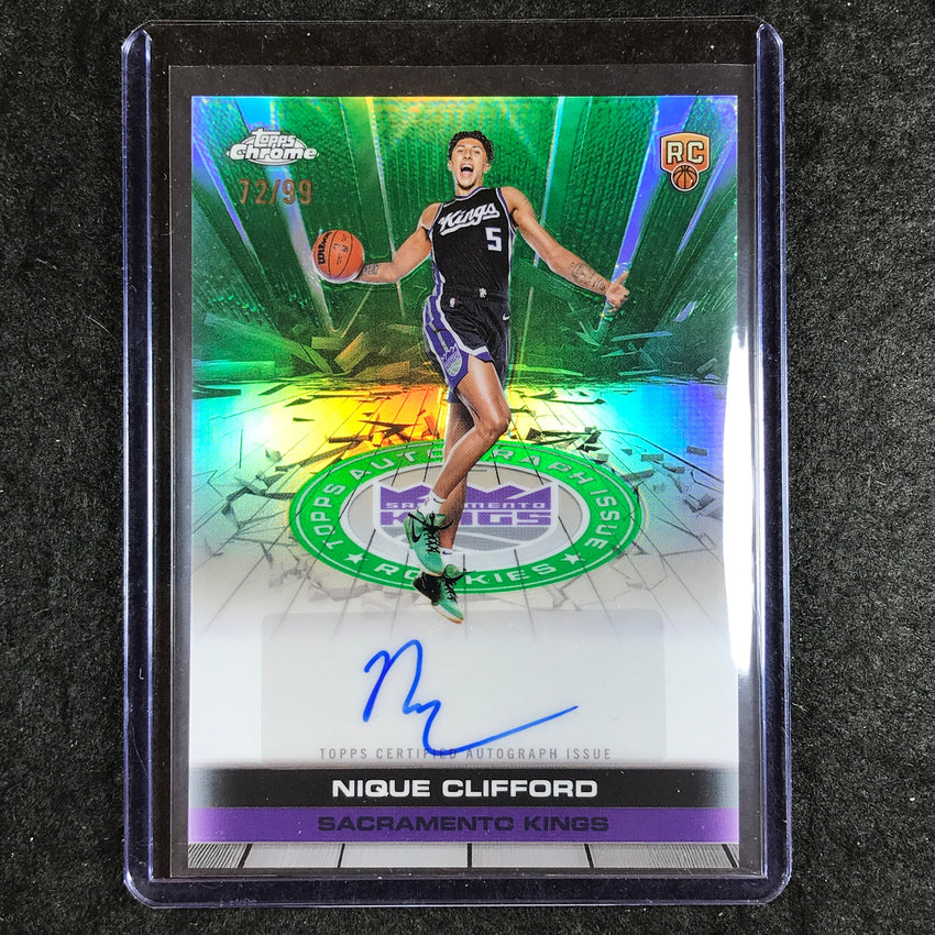 2025-26 Topps Chrome NIQUE CLIFFORD Autograph Issue Rookie Green 72/99