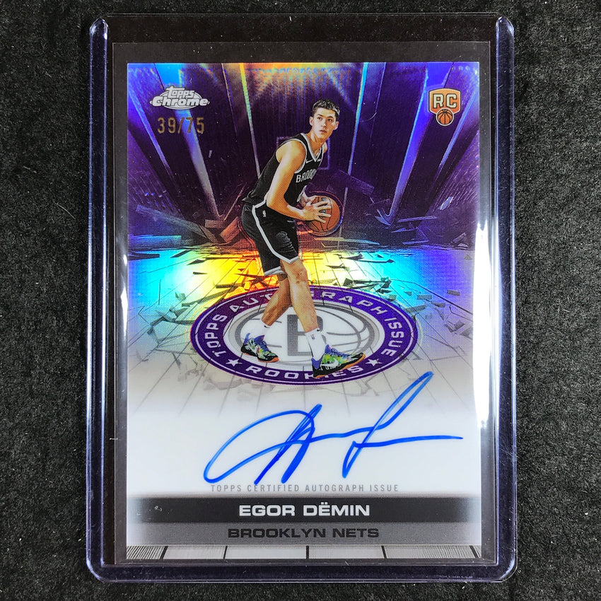 2025-26 Topps Chrome EGOR DEMIN Autograph Issue Rookie Purple 39/75