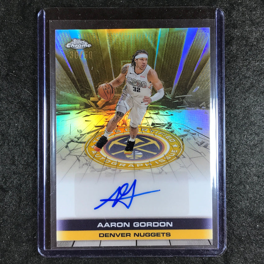 2025-26 Topps Chrome AARON GORDON Autograph Issue Gold 30/50