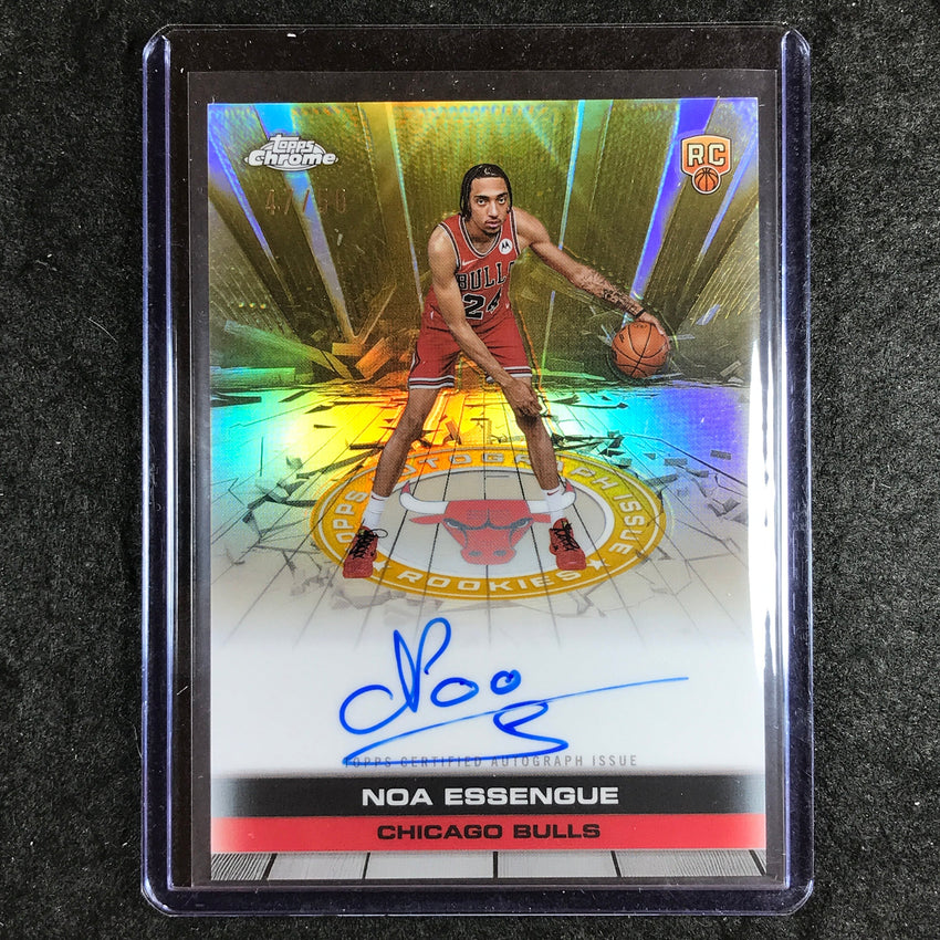 2025-26 Topps Chrome NOA ESSENGUE Autograph Issue Rookie Gold 47/50