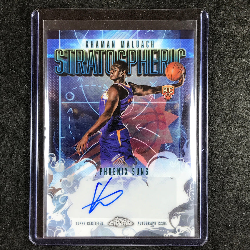 2025-26 Topps Chrome KHAMAN MALUACH Stratospheric Signatures Rookie Auto #KM