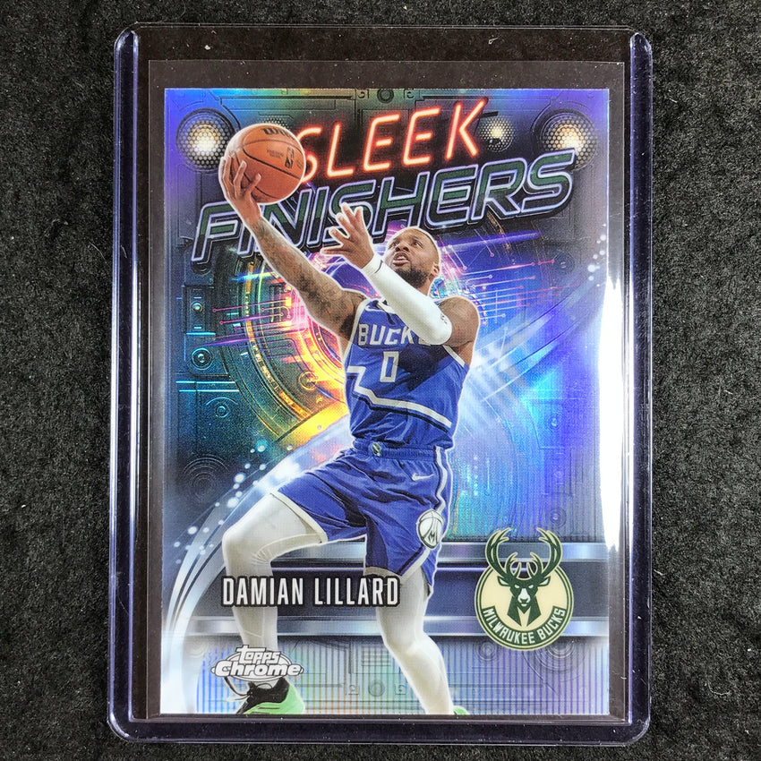 2025-26 Topps Chrome DAMIAN LILLARD Sleek Finishers Refractor #9