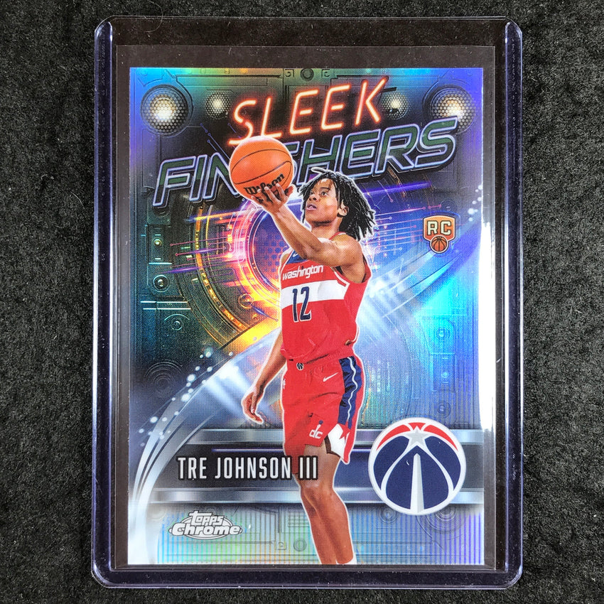 2025-26 Topps Chrome TRE JOHNSON III Sleek Finishers Rookie Refractor #26