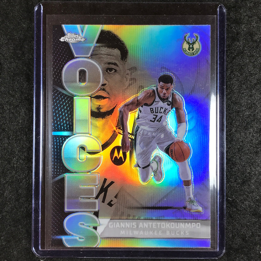 2025-26 Topps Chrome GIANNIS ANTETOKOUNMPO Voices Refractor #2