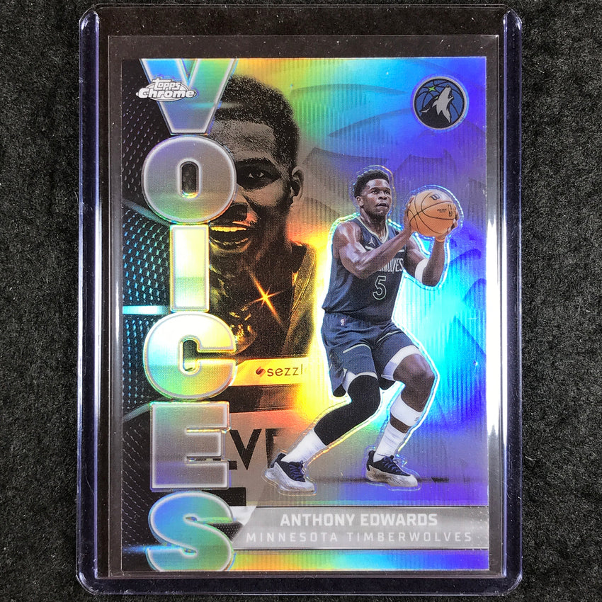 2025-26 Topps Chrome ANTHONY EDWARDS Voices Refractor #4
