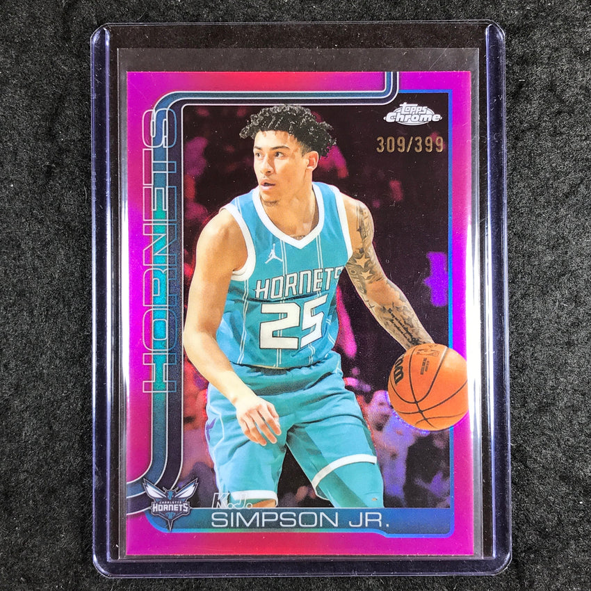 2025-26 Topps Chrome K.J. SIMPSON JR. Base Magenta 309/399 #45
