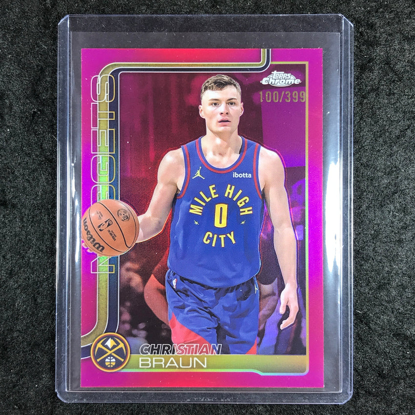 2025-26 Topps Chrome CHRISTIAN BRAUN Base Magenta 100/399 #82