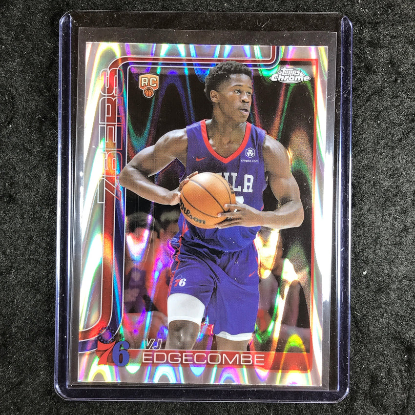 2025-26 Topps Chrome VJ EDGECOMBE Rookie Base RayWave #253