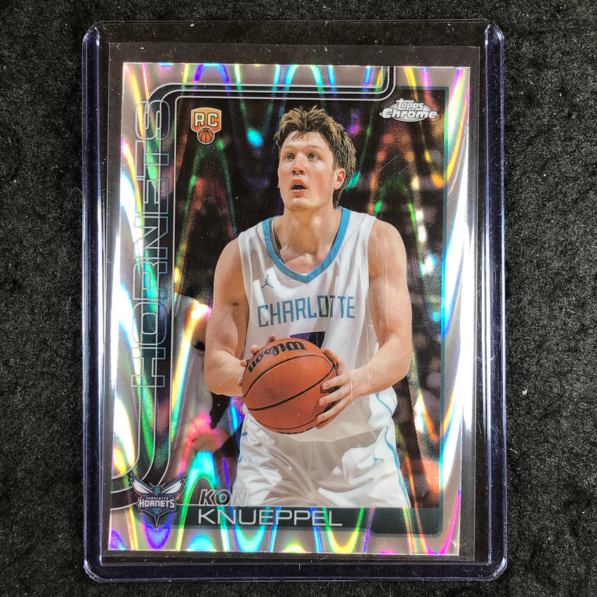2025-26 Topps Chrome KON KNUEPPEL Rookie Base RayWave #254