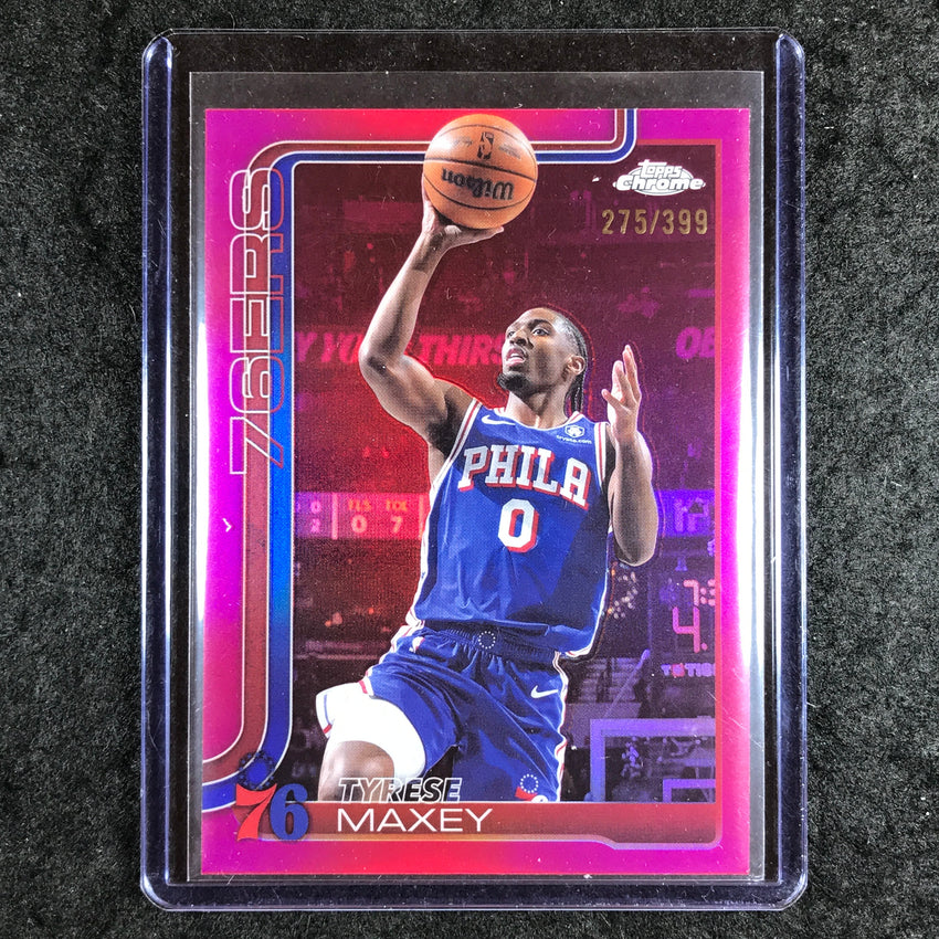 2025-26 Topps Chrome TYRESE MAXEY Base Magenta 275/399 #185