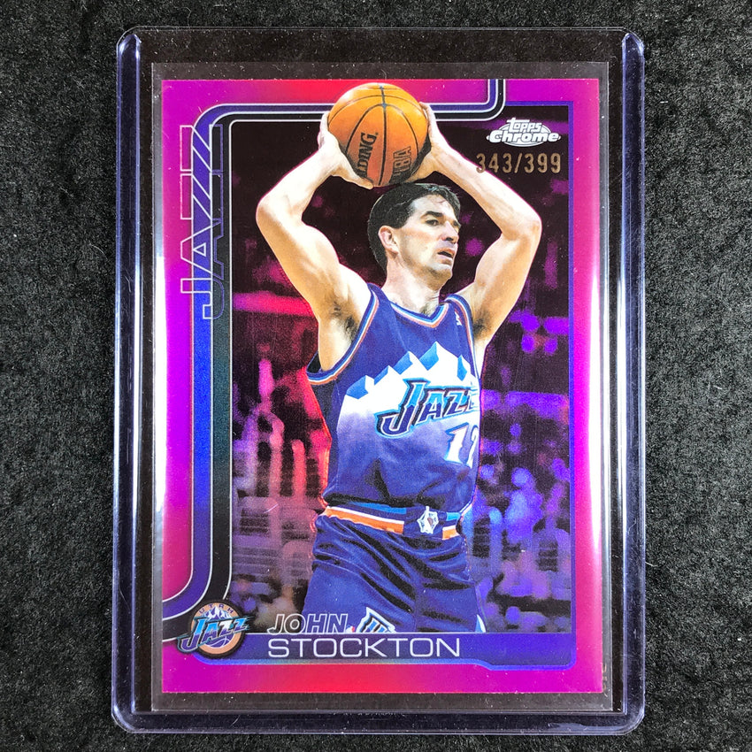2025-26 Topps Chrome JOHN STOCKTON Base Magenta 343/399 #250