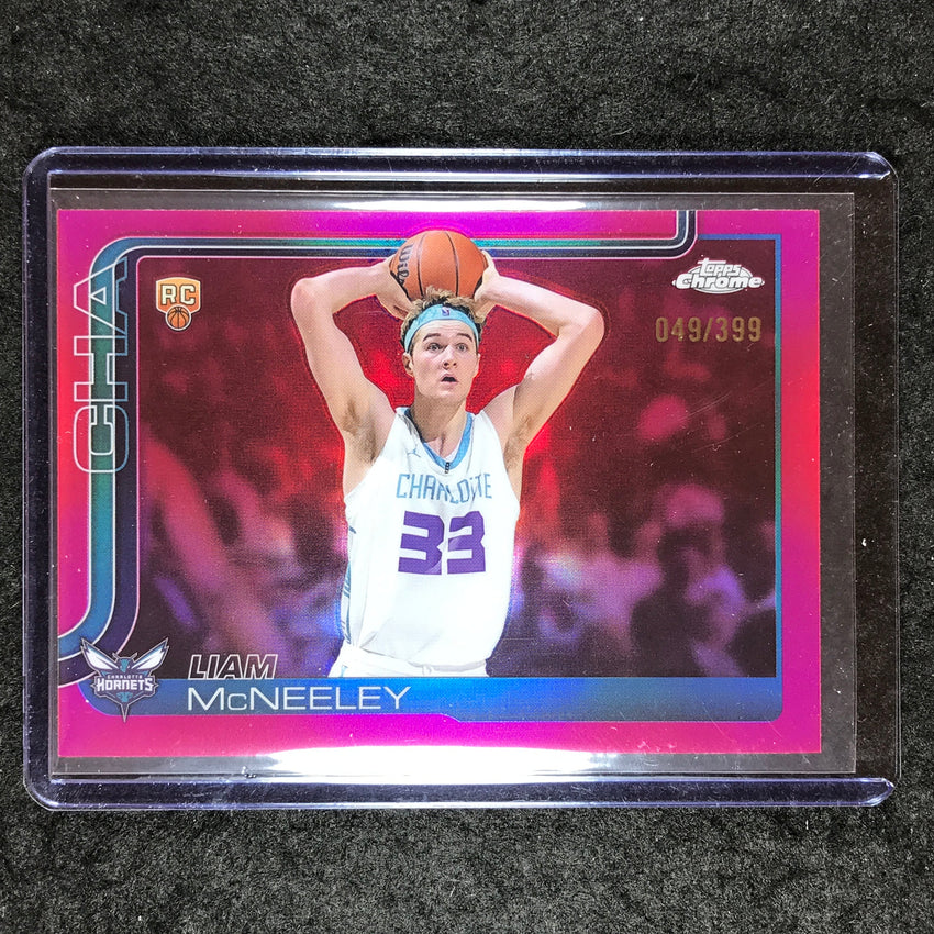 2025-26 Topps Chrome LIAM MCNEELEY Rookie Base Magenta 49/399 #279