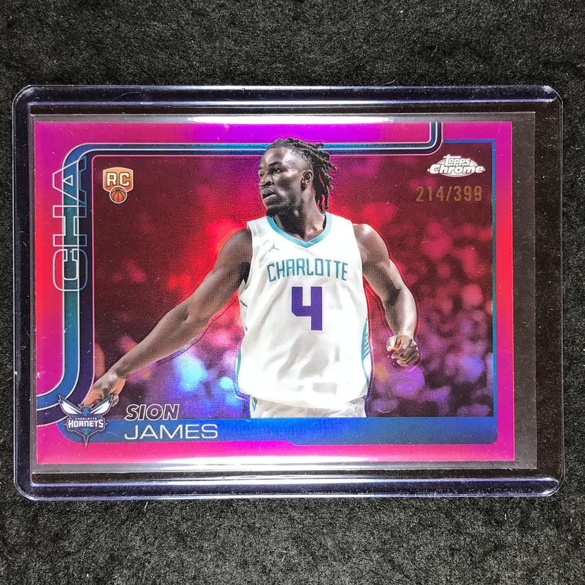 2025-26 Topps Chrome SION JAMES Rookie Base Magenta 214/399 #283