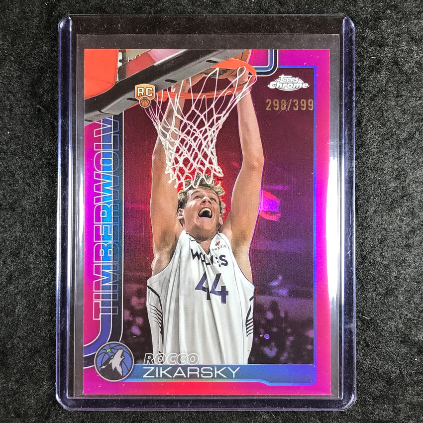 2025-26 Topps Chrome ROCCO ZIKARSKY Rookie Base Magenta 298/399 #296
