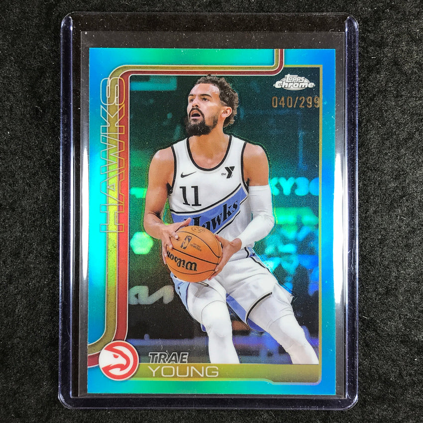 2025-26 Topps Chrome TRAE YOUNG Base Teal 40/299 #5