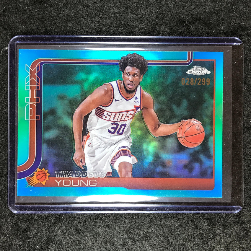 2025-26 Topps Chrome THADDEUS YOUNG Base Teal 28/299 #135
