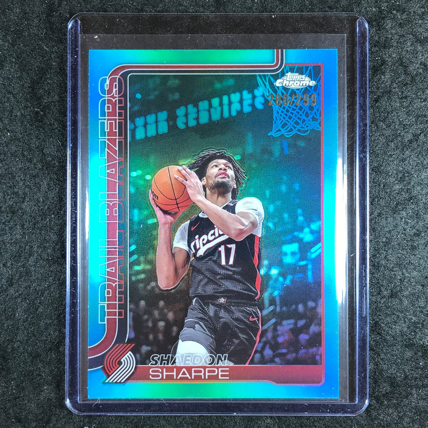 2025-26 Topps Chrome SHAEDON SHARPE Base Teal 280/299 #150