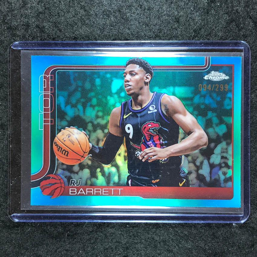 2025-26 Topps Chrome RJ BARRETT Base Teal 94/299 #225