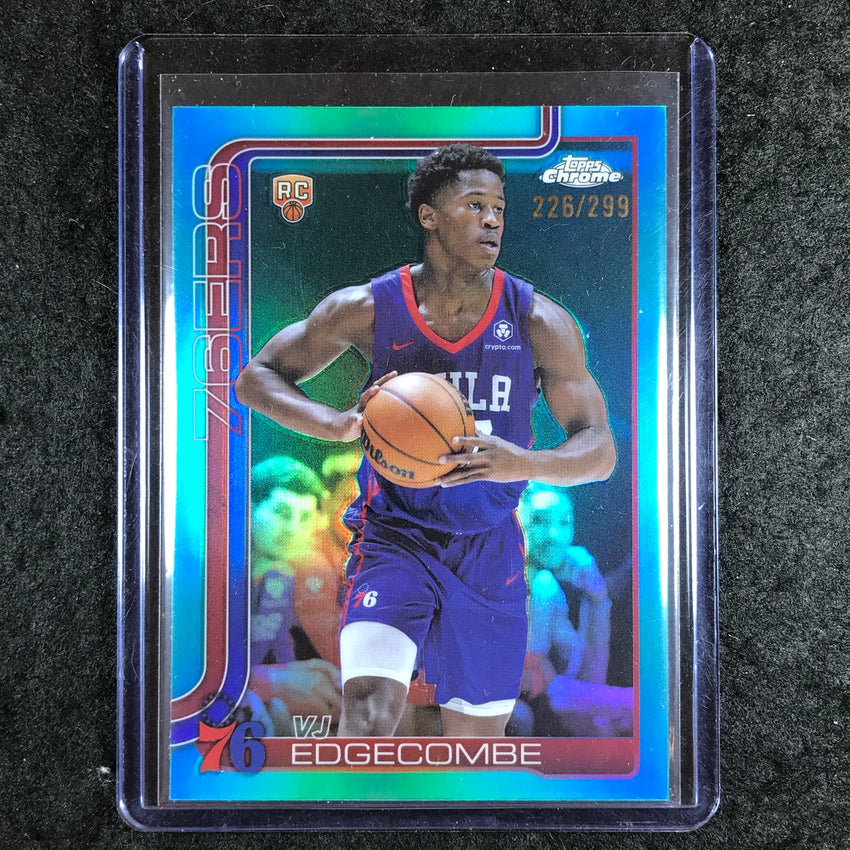 2025-26 Topps Chrome VJ EDGECOMBE Rookie Base Teal 226/299 #253
