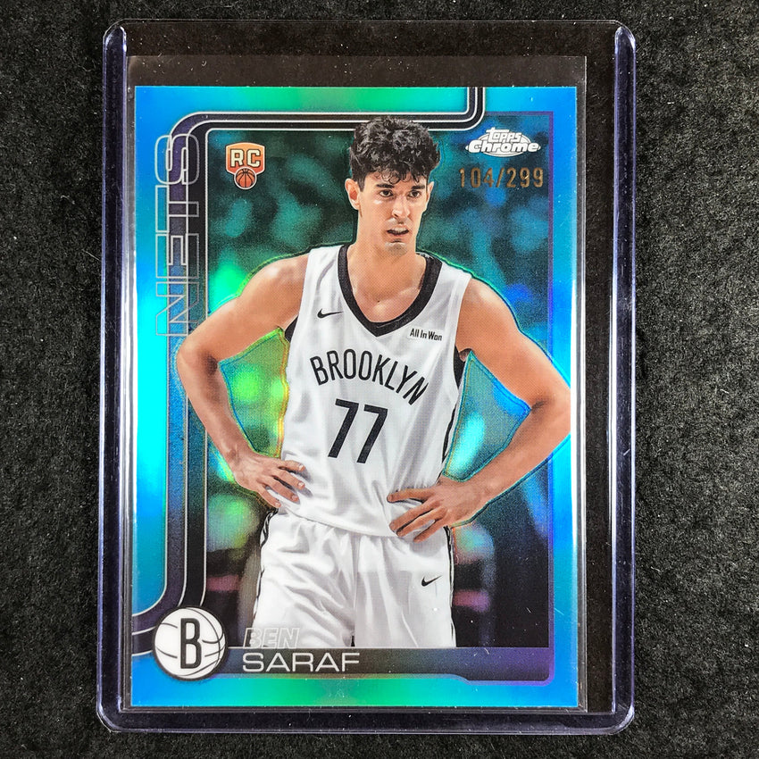 2025-26 Topps Chrome BEN SARAF Rookie Base Teal 104/299 #276