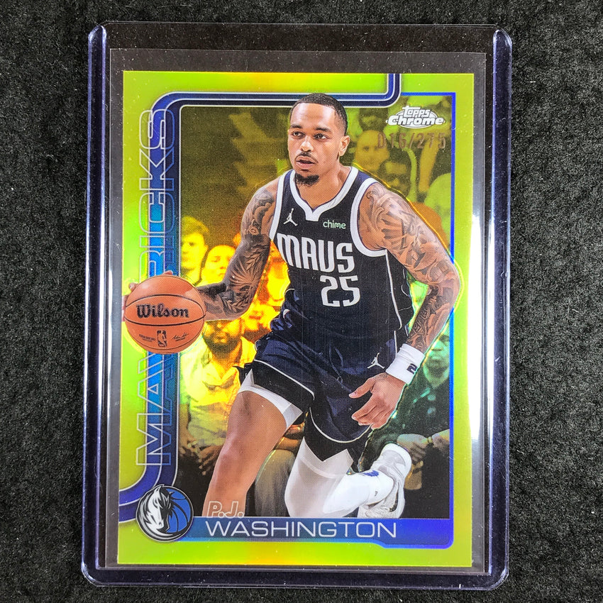 2025-26 Topps Chrome P.J. WASHINGTON Base Yellow 16/275 #19