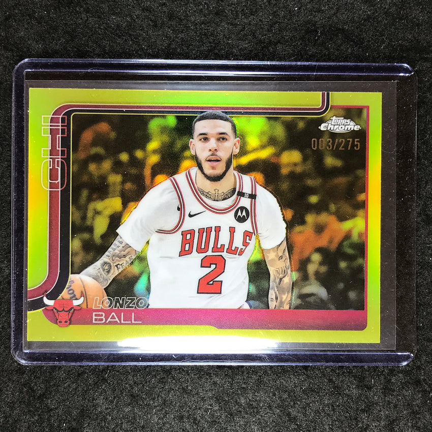 2025-26 Topps Chrome LONZO BALL Base Yellow 3/275 #38