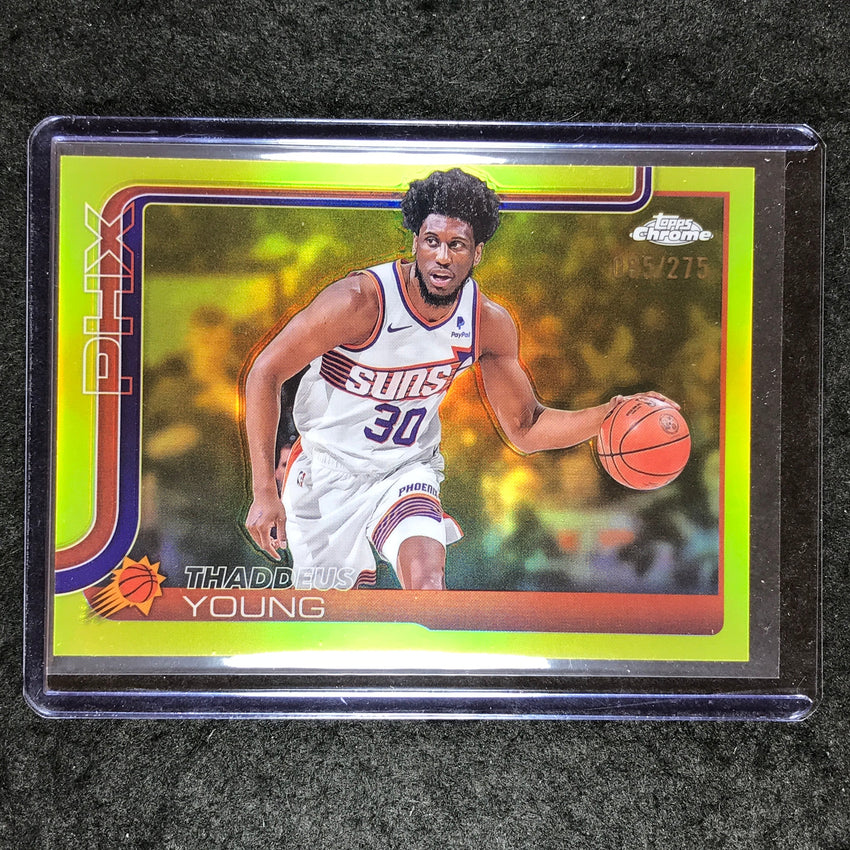 2025-26 Topps Chrome THADDEUS YOUNG Base Yellow 85/275 #135